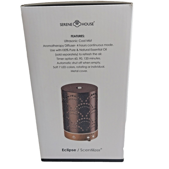 Serene House Essential Oil Diffuser Eclipse Ultrasonic Aroma Adjustable Mist NEW - Picture 8 of 9